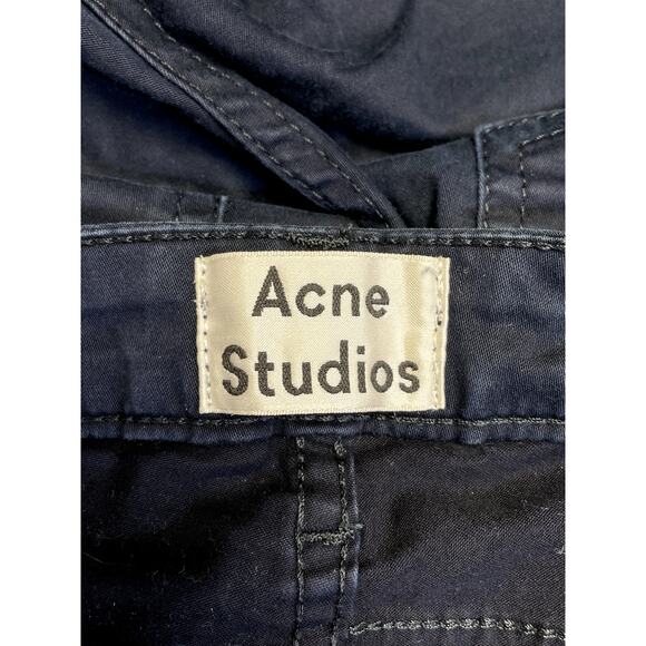 ACNE STUDIOS Beso Skinny 5-Pocket Colored Pants Navy Blue Size 23 Inseam 32 - Picture 7 of 10